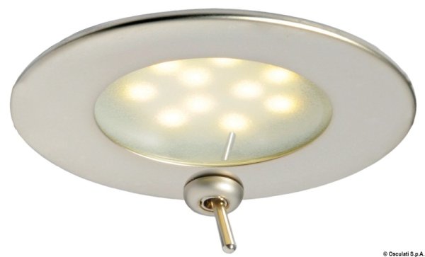 Plafoniera Adria LED satinata con interruttore - 13.447.05